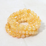 5PCS - Faceted Beaded Stretch Multi Layered Bracelets