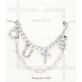 2PCS - CUTE Rhinestone Embellished Metal Chain Bracelets