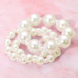 3PCS - Pearl Stretch Multi Layered Bracelets
