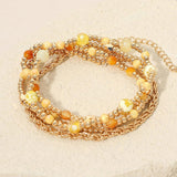 Beaded Stretch Chain Multi Layered Bracelets