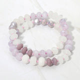 2PCS - Faceted Pebble Beaded Stretch Multi Layered Bracelets