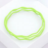 3PCS - Zigzag Chevron Wavy Bangle Bracelets