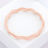 3PCS - Zigzag Chevron Wavy Bangle Bracelets
