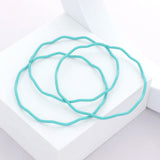 3PCS - Zigzag Chevron Wavy Bangle Bracelets