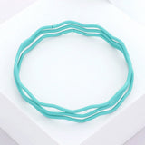 3PCS - Zigzag Chevron Wavy Bangle Bracelets