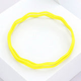 3PCS - Zigzag Chevron Wavy Bangle Bracelets