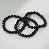 3PCS - Faceted Beaded Stretch Multi Layered Bracelets