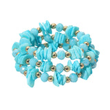 3PCS - Boho Chip Beaded Stretch Multi Layered Bracelets