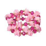 3PCS - Boho Chip Beaded Stretch Multi Layered Bracelets
