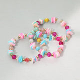 3PCS - Boho Chip Beaded Stretch Multi Layered Bracelets