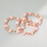 3PCS - Boho Chip Beaded Stretch Multi Layered Bracelets
