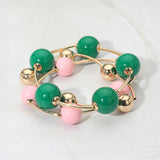 3PCS - Bold Bubble Beaded Stretch Multi Layered Bracelets
