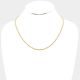 16 INCH, 3mm Stainless Steel Rope Chain Necklace