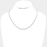 16 INCH, 3mm Stainless Steel Rope Chain Necklace