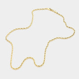 24 INCH, 4mm Stainless Steel Rope Chain Necklace