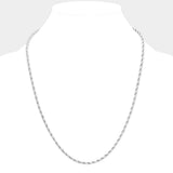 24 INCH, 4mm Stainless Steel Rope Chain Necklace