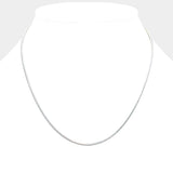 16 INCH Thin metal round omega necklace