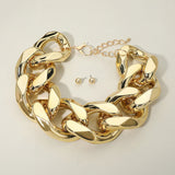 Chunky Curb Chain Statement Necklace
