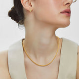 Gold Dipped Slim Rope Chain Necklace