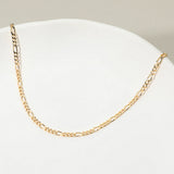 18K Gold Filled Classic Figaro Chain Necklace