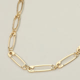 Safety Pin Link Chain Necklace