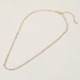 18K Gold Filled Hypoallergenic Metal Figaro Chain Necklace