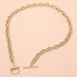 Twisted Link Toggle Chunk Chain Necklace