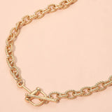 Twisted Link Toggle Chunk Chain Necklace