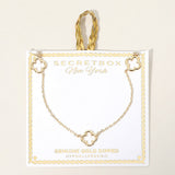 SECRET BOX_Genuine Gold Dipped Open Quatrefoil Station Necklace