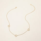 SECRET BOX_Genuine Gold Dipped Open Quatrefoil Station Necklace