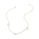 SECRET BOX_Genuine Gold Dipped Open Quatrefoil Station Necklace
