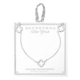 SECRET BOX_Genuine Silver Dipped Open Quatrefoil Station Necklace