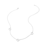 SECRET BOX_Genuine Silver Dipped Open Quatrefoil Station Necklace