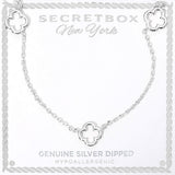 SECRET BOX_Genuine Silver Dipped Open Quatrefoil Station Necklace