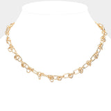 SECRET BOX_Brass Abstract Chain Necklace