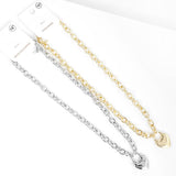 Metal Heart Lock Pendant Necklace