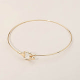 Minimal Metal Hook Choker Necklace