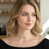 Minimal Metal Hook Choker Necklace