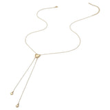 Heart Charm Accent Drop Necklace