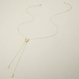 Heart Charm Accent Drop Necklace