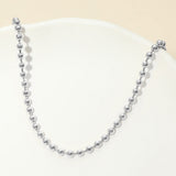 Stainless Steel Beaded Chain Necklace