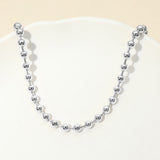 Stainless Steel Beaded Chain Necklace