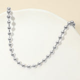 Stainless Steel Beaded Chain Necklace