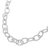 Twisted Metal Oval Link Chain Necklace