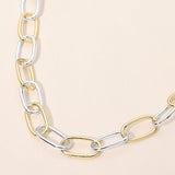 Two Tone Link Chain Necklace