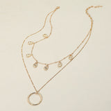 Open Circle Pendant Double Layered Metal Pendant