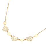Metal Heart Plate Link Necklace