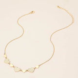 Metal Heart Plate Link Necklace
