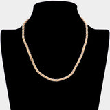 Braided Metal Chain Necklace