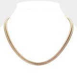Metal Chain Double Layered Necklace